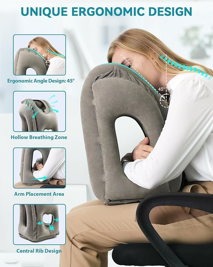 Inflatable Travel Pillow, Airplane Neck Pillow Comfortabl